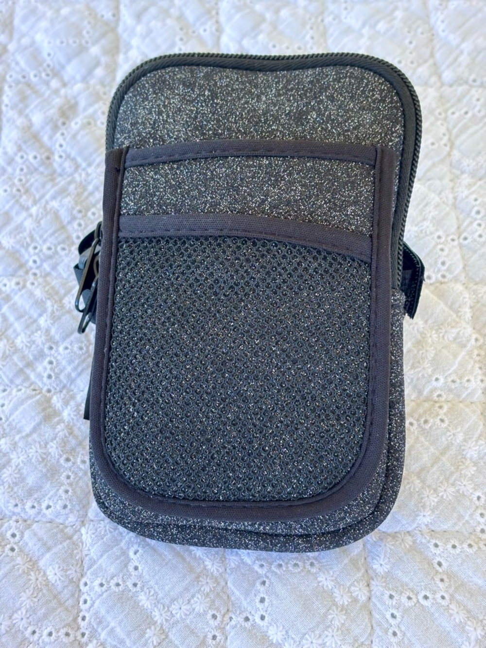 Simply Southern Mini Crossbody Bag Black Glitter with Pink Accent - Picture 9 of 17